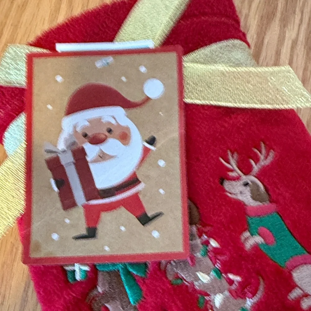 Festive Red Hand Towel with Dachshunds